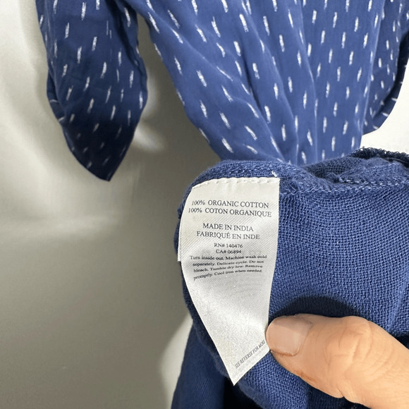 Faherty Blue Long Sleeve Dress - Picture 8 of 9